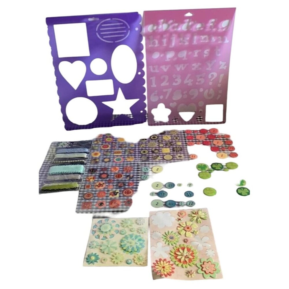 Scrapbooking Embellishments Flower and Ribbon Set